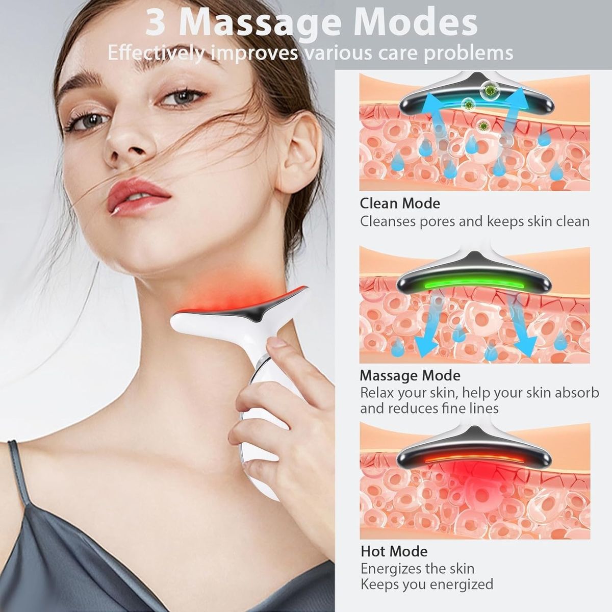 Skin Care Beauty Device – Portable Massager for Skin Care & Wrinkle Remover